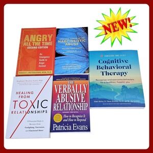 CBT Narcissistic Abuse Anger Management Toxic Relationship 5 Self Help Book Lot